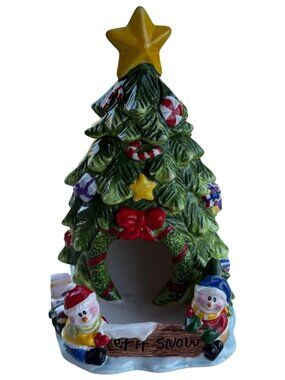 VINTAGE 2006 Collection Christmas Streets Handpainted Dolomite Candy Dispenser